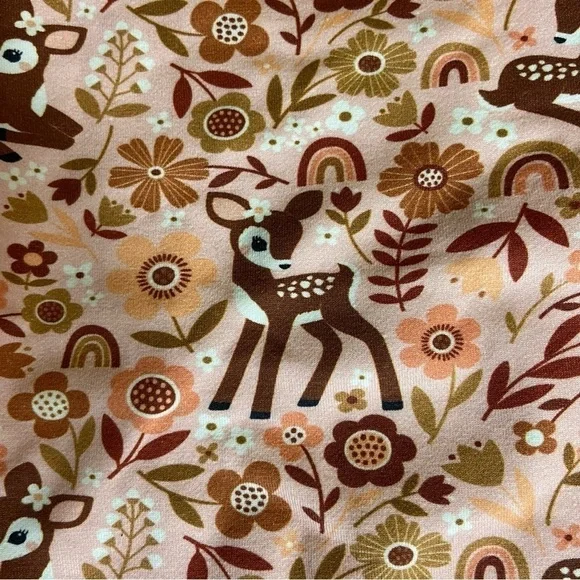 NWT Miki Miette Baby Girl Romper – 6M – Woodland Deer Print – Snaps -100% Cotton - Picture 5 of 6